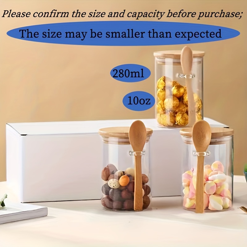 280ml Candy Jar, Biscuit Jar,  - Food Storage Glass Set recension och pris