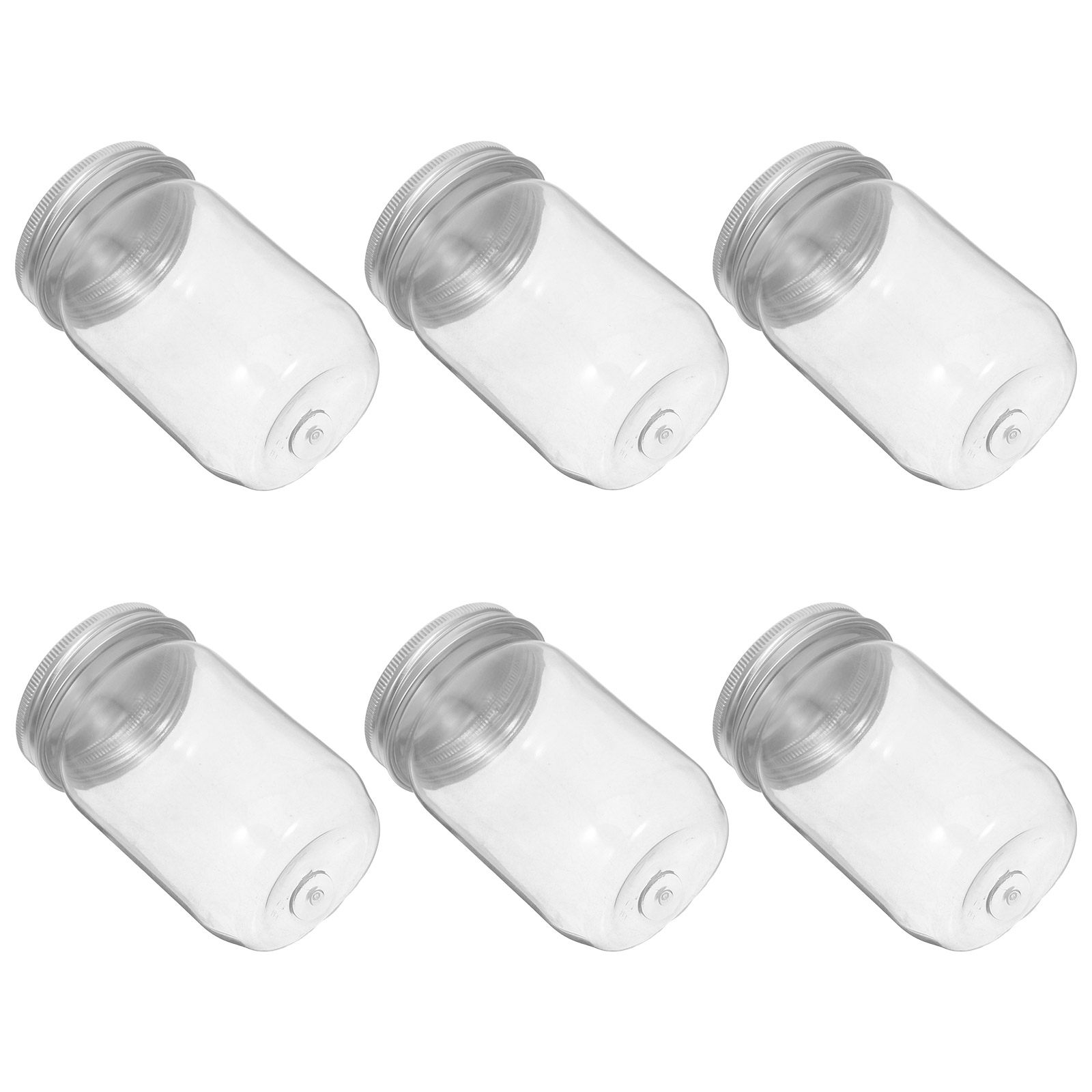 6Pcs Clear Plastic Mason Jars  - Food Storage Jars & Containers recension och pris