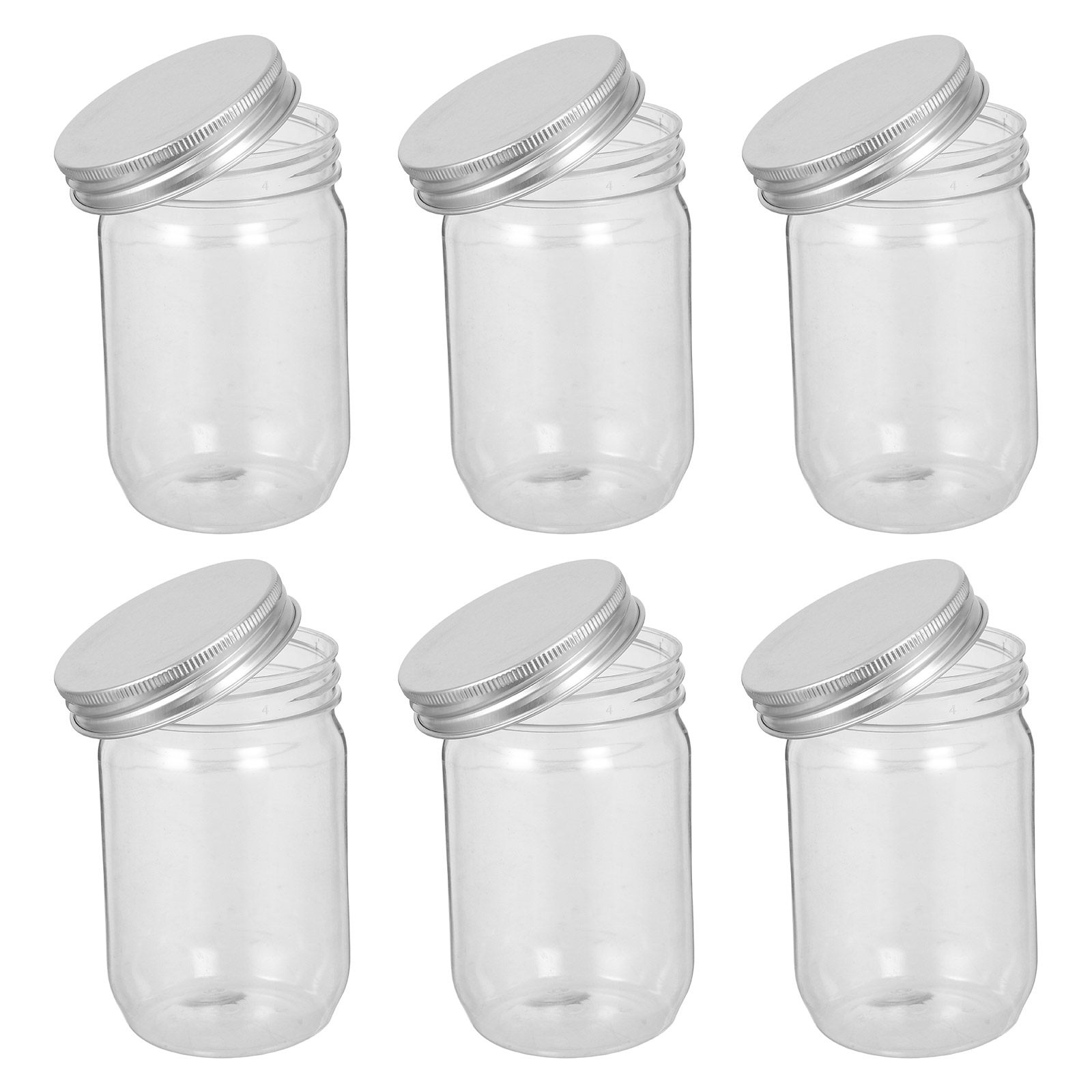 6Pcs Clear Plastic Mason Jars  - Food Storage Jars & Containers recension och pris