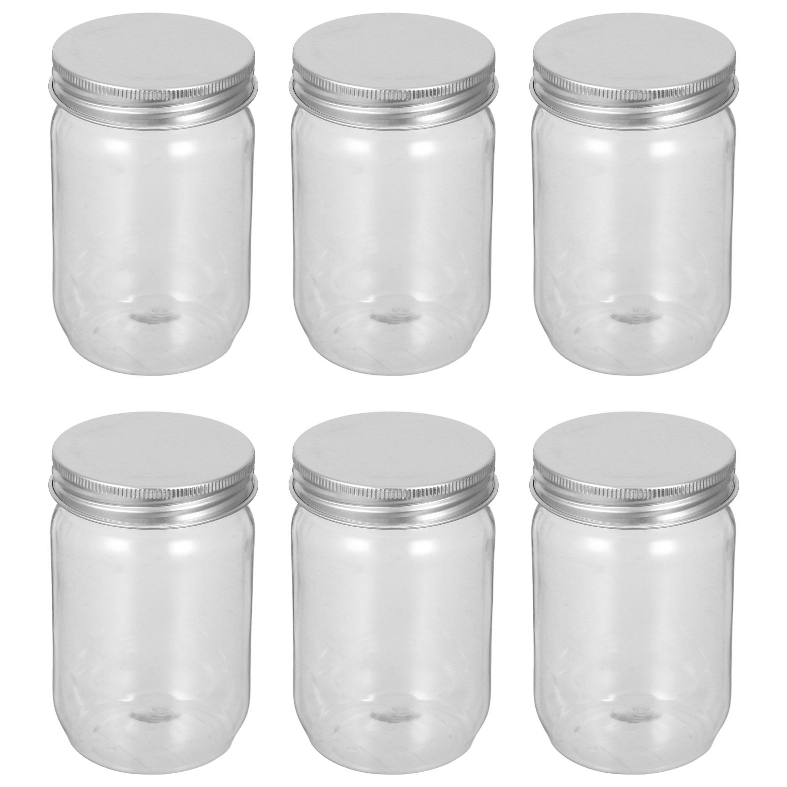 6Pcs Clear Plastic Mason Jars  - Food Storage Jars & Containers recension och pris