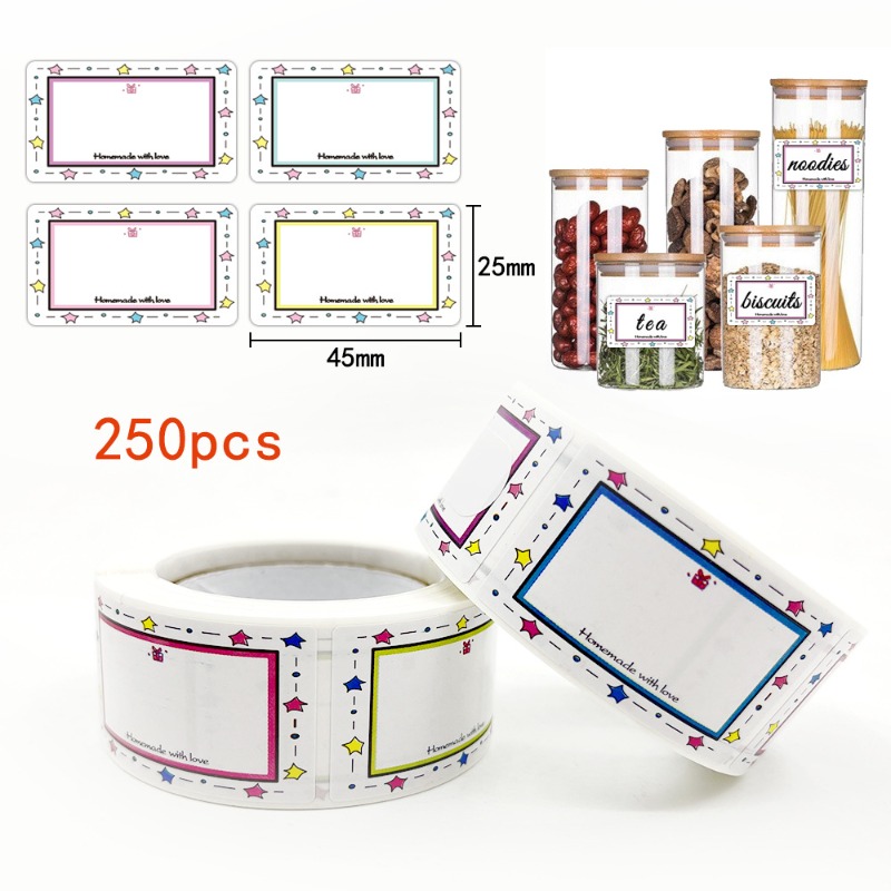 250Pcs/Roll Blank Kitchen Name - Food Storage Name recension och pris