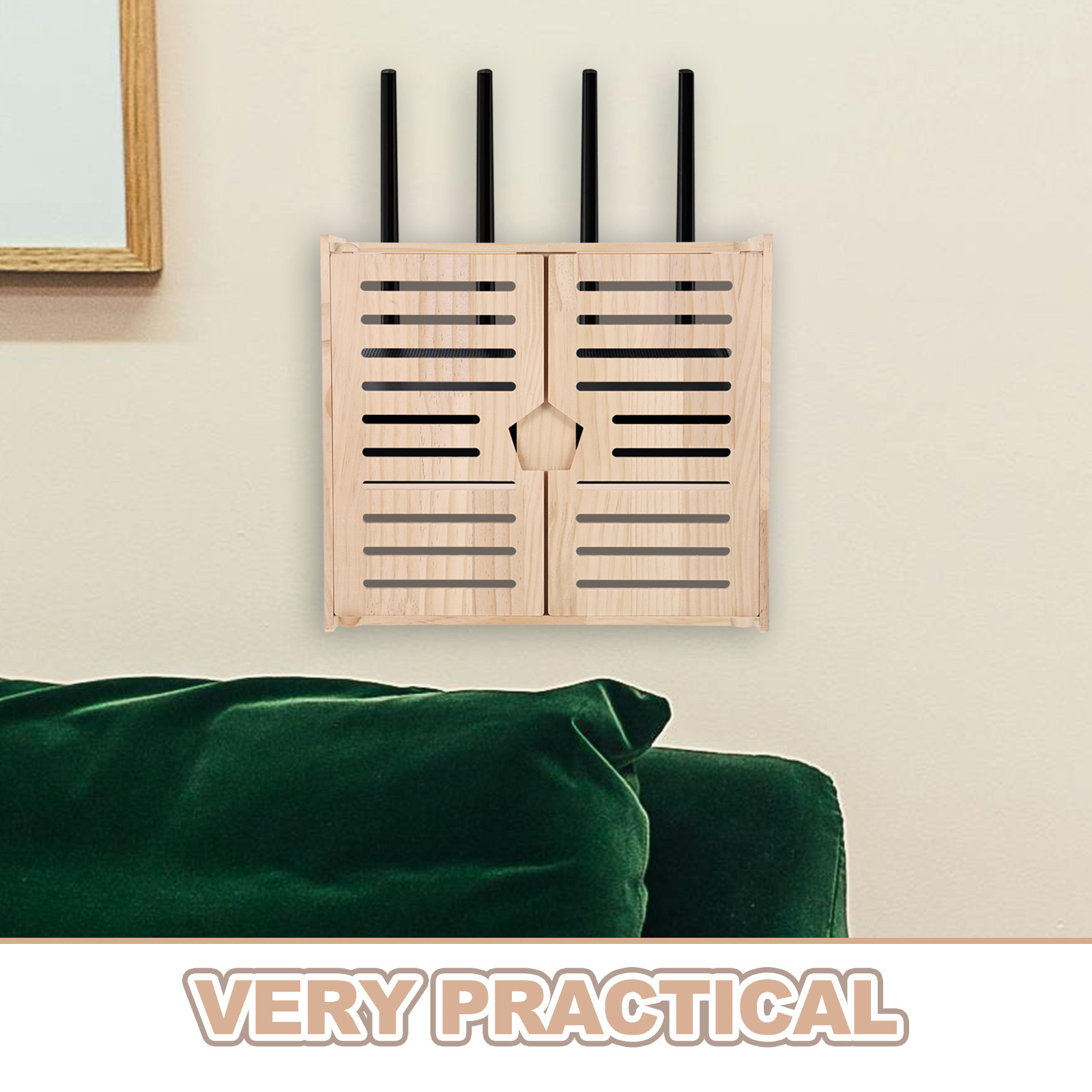 Natural Wood Router Storage Ca - Food Storage Box recension och pris