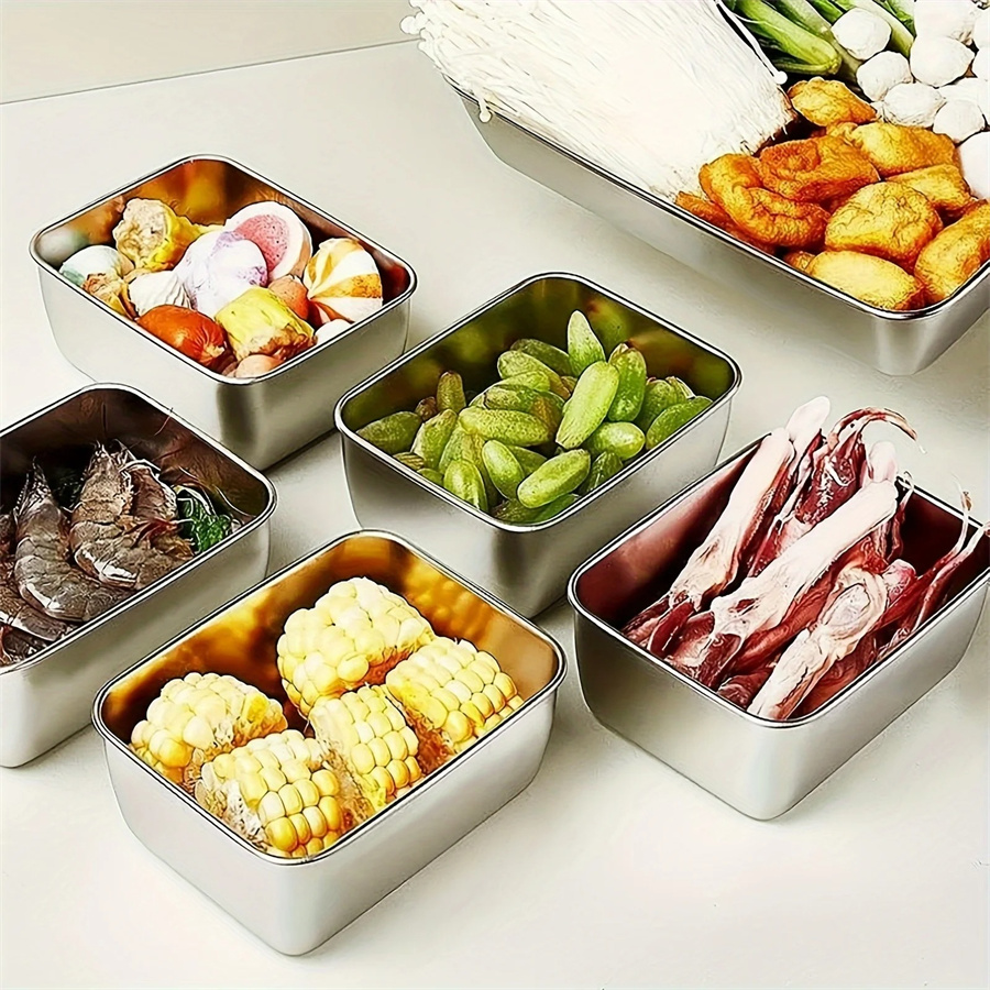 1/3/5pcs Stainless Steel Food  - Food Storage Box Set recension och pris