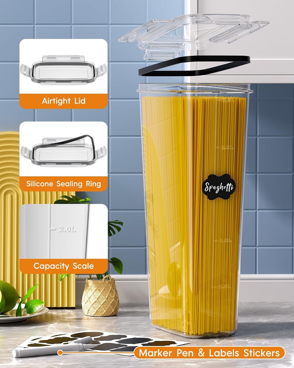 24 PCS Airtight Food Storage C - Food Storage With Lids recension och pris