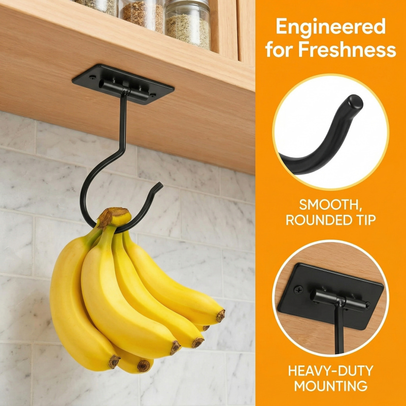 Black Metal Self-Adhesive Bana - Food Storage Warehouse recension och pris