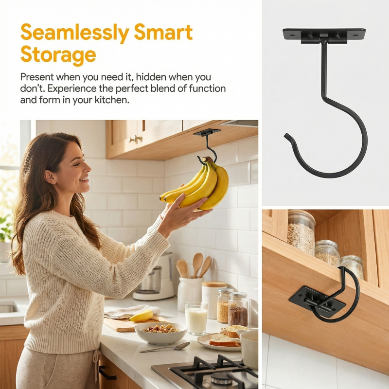 Black Metal Self-Adhesive Bana - Food Storage Warehouse recension och pris