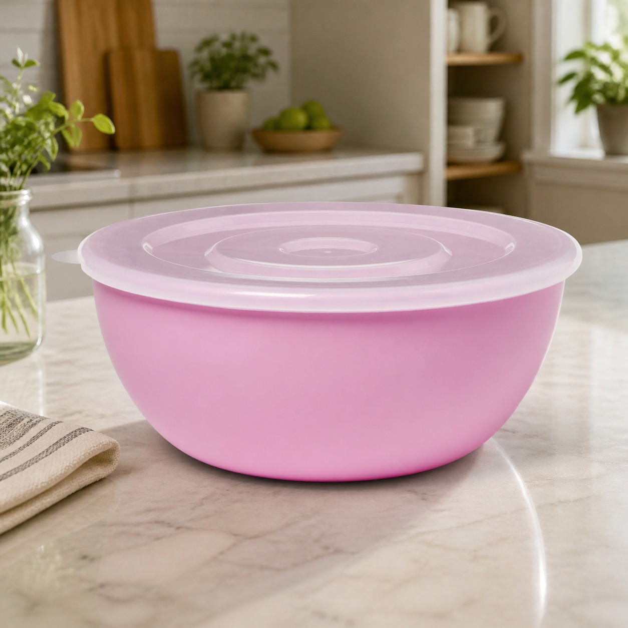 Pink Bowl With Matching Lid, D - Food Storage Meals recension och pris
