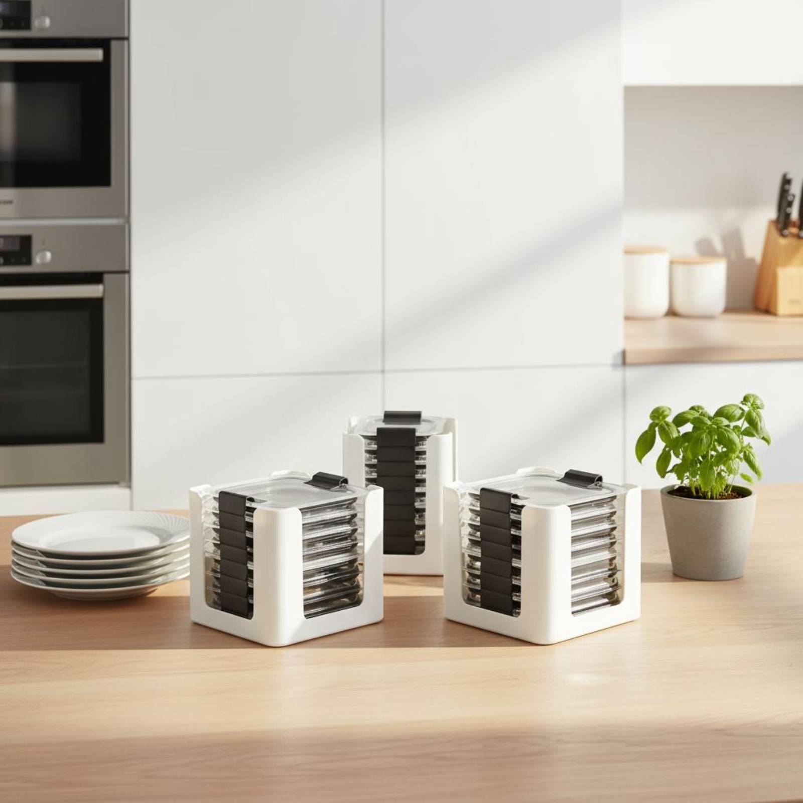 3 Pieces Lid Storage Rack Rect - Food Storage With Lids recension och pris